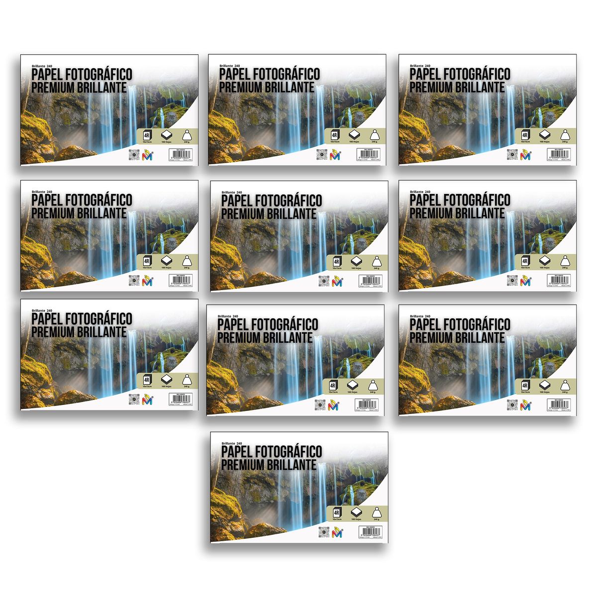 MALIK - Super Pack 1000 Hojas Papel Foto 10x15 240gr - Glossy Pro