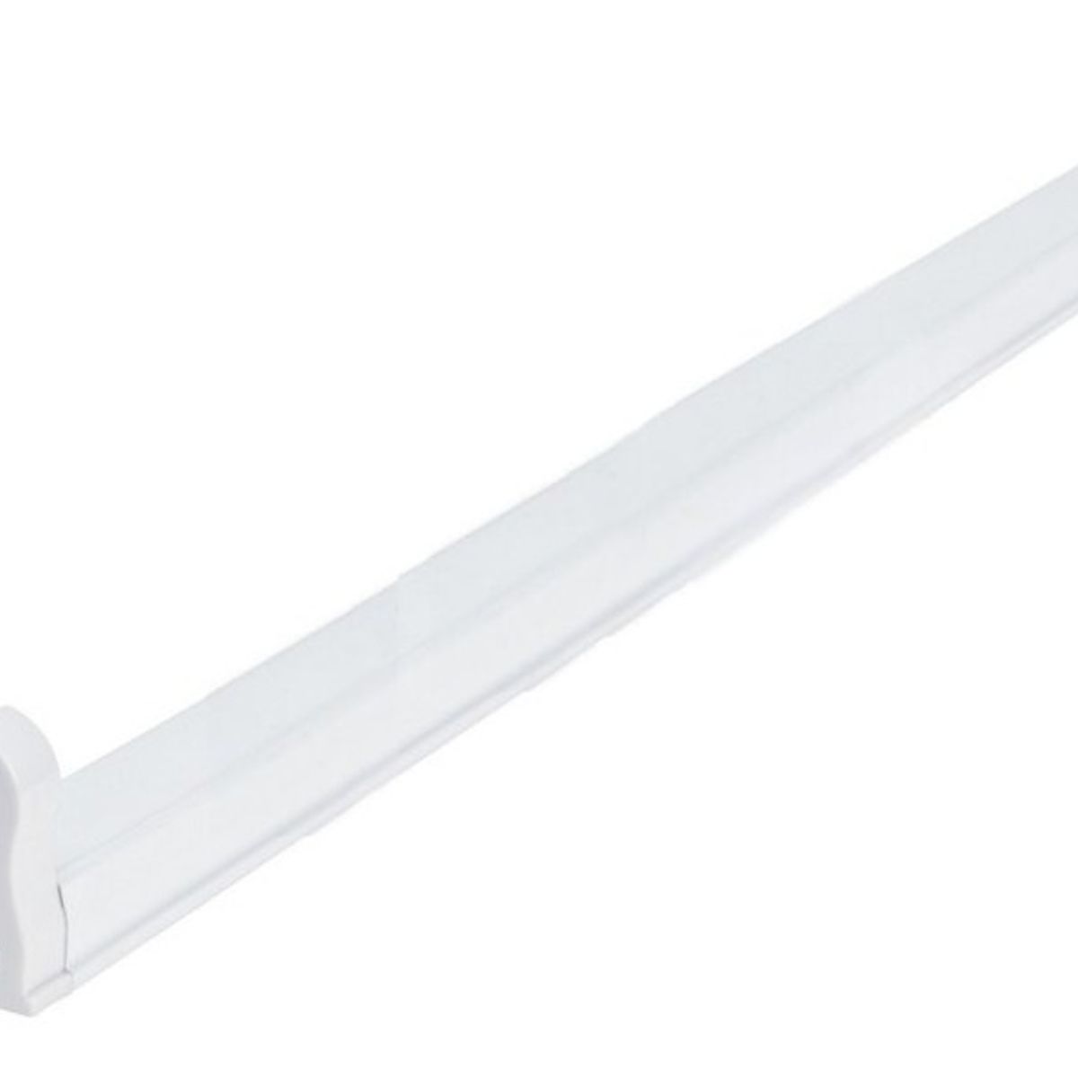 GENERICO - X5 Base Canoa Simple Para Tubo Led T8 120cm + Puente 220v Blanco - 003011