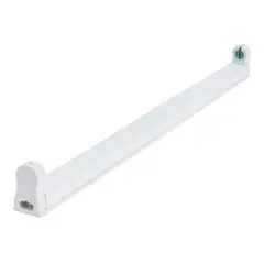 GENERICO - X5 Base Canoa Simple Para Tubo Led T8 120cm + Puente 220v Blanco - 003011
