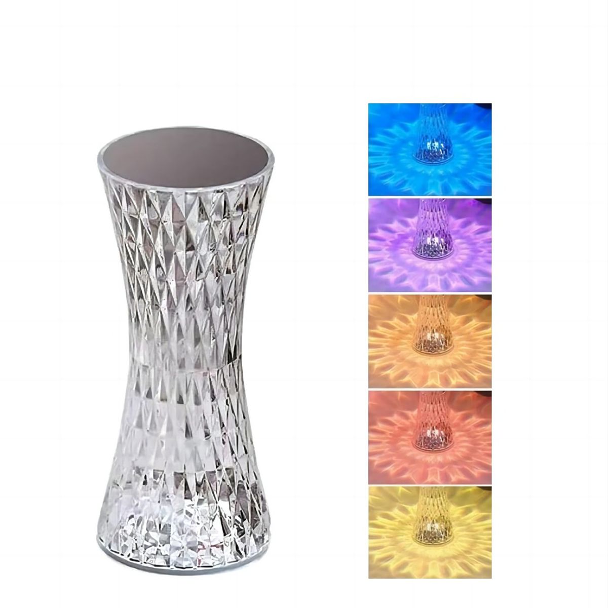 GENERICO - Lámpara Escritorio Recargable Dormitorio Estudio Control Rgb Transparente - 228161