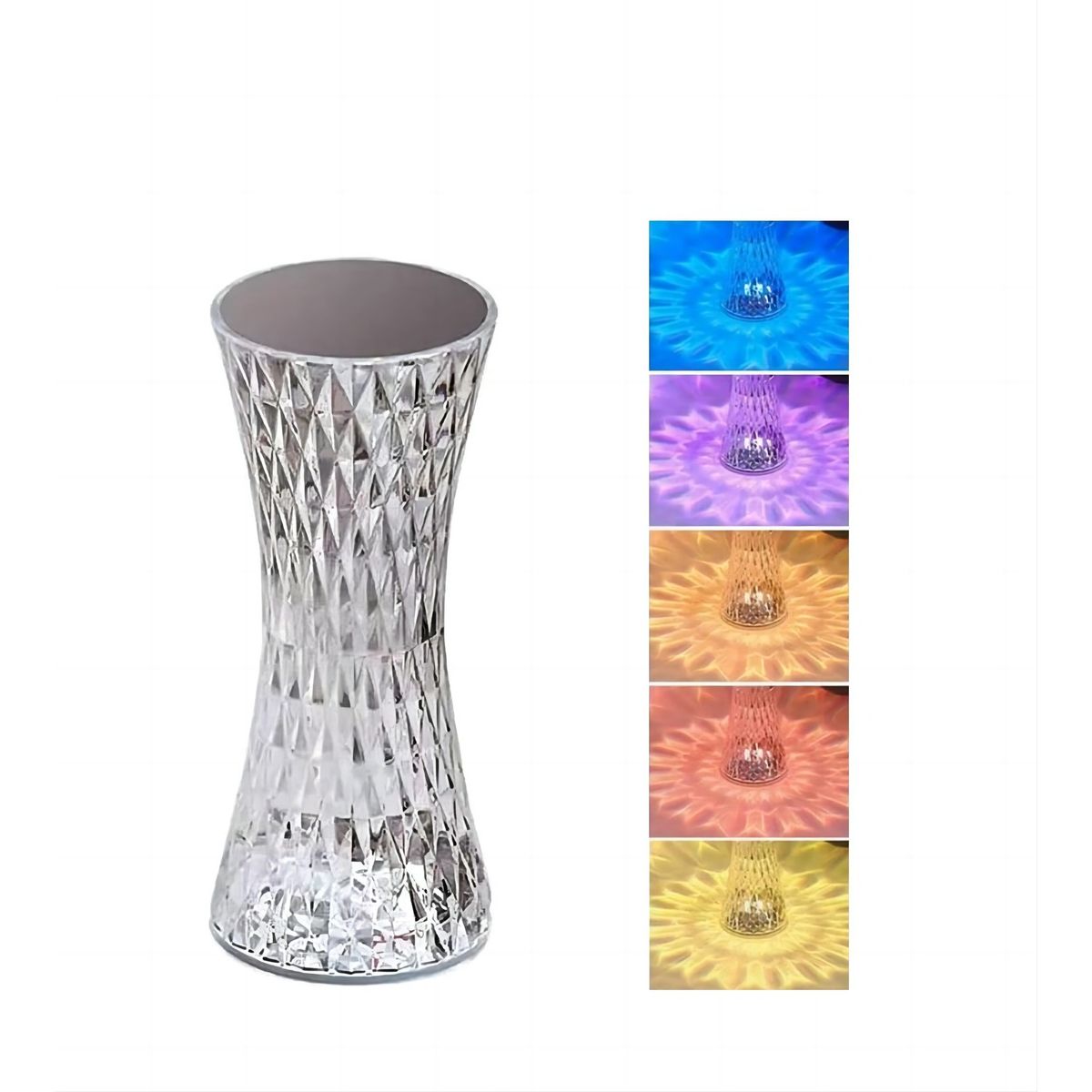 GENERICO - Lámpara Escritorio Recargable Dormitorio Estudio Control Rgb Transparente - 228161