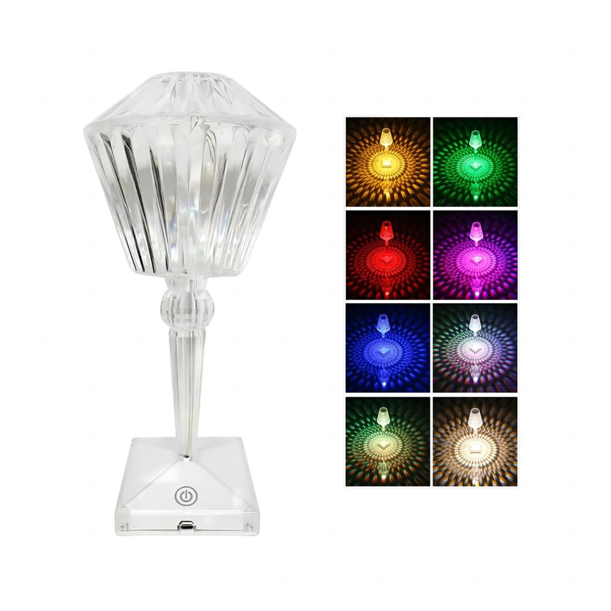 GENERICO - Lámpara Rgb Escritorio Recargable Dormitorio Estudio Control Transparente - 228160