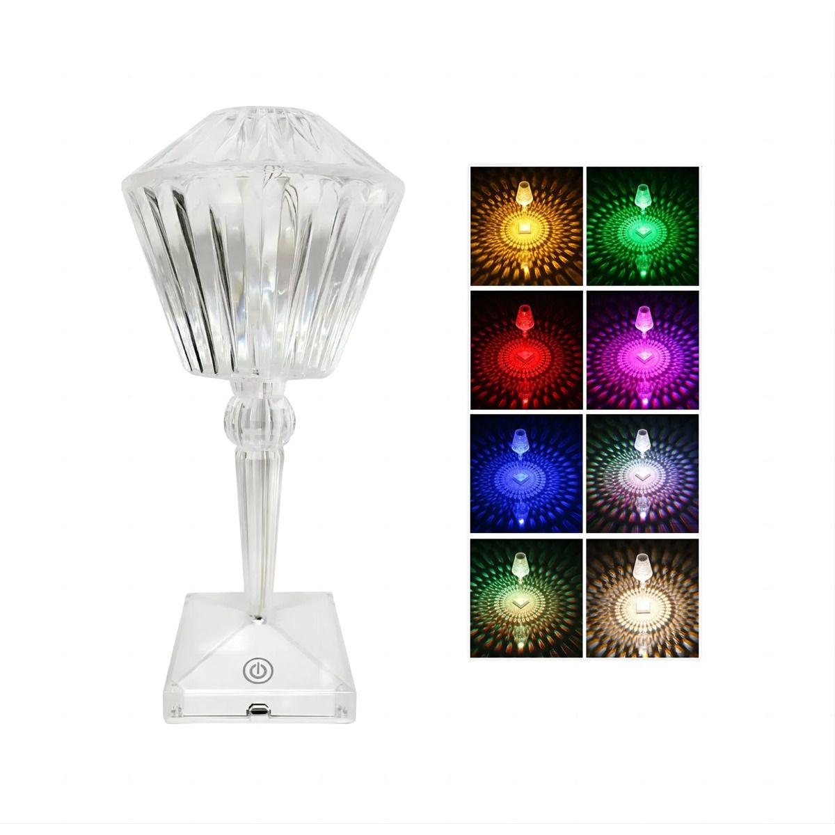 GENERICO - Lámpara Rgb Escritorio Recargable Dormitorio Estudio Control Transparente - 228160