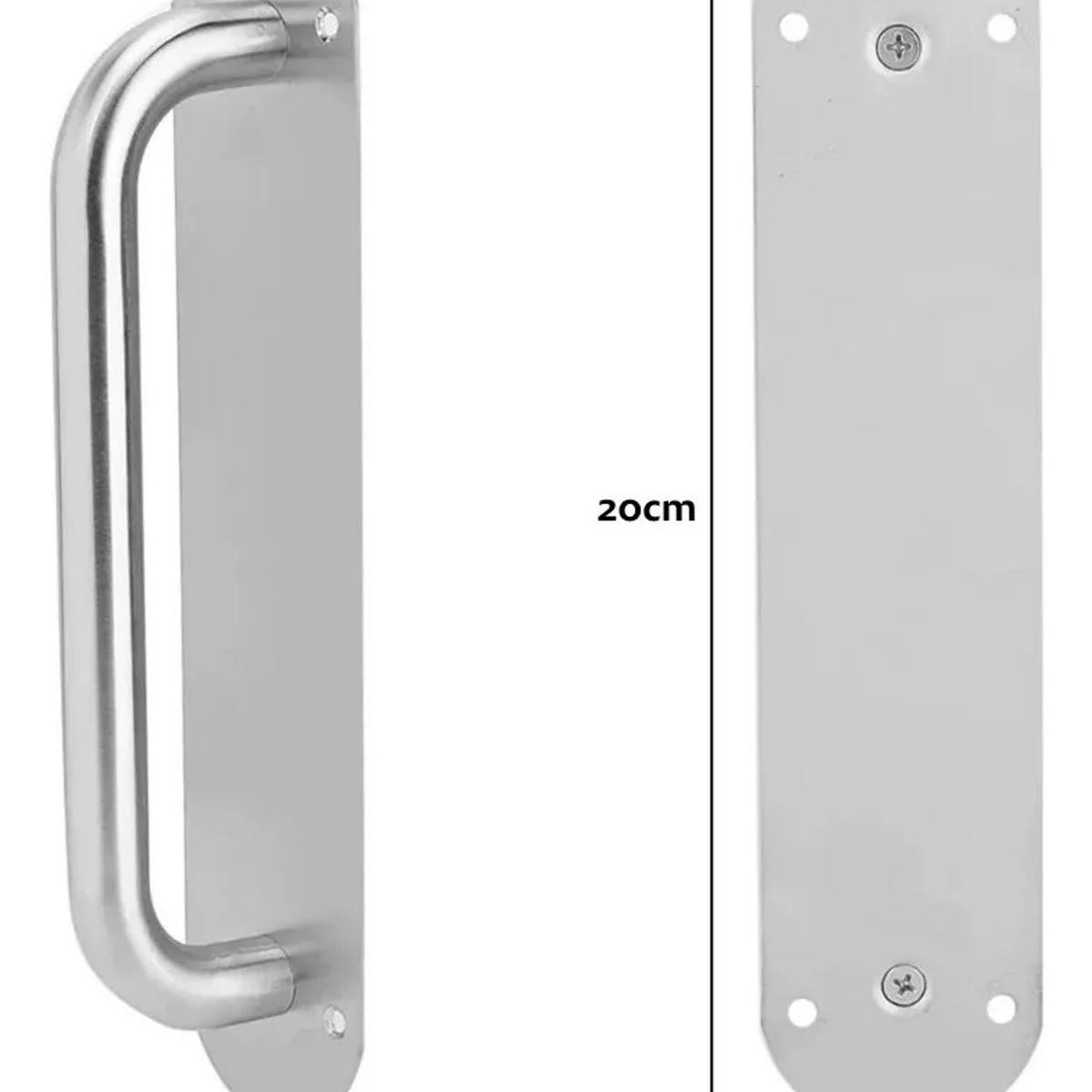 GENERICO - Tirador Barra Para Puerta Principal  8 Pulg. Manilla Plata - 338033