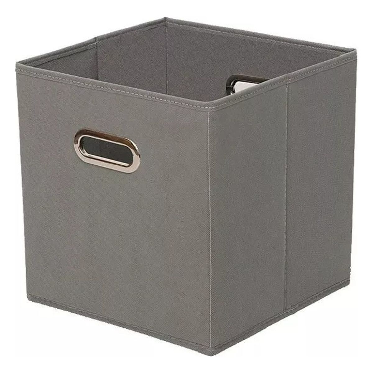 GENERICO - Set 3 Cajas Asas Organizadoras De Tela Plegables Cubos Gris - 262503 X 3