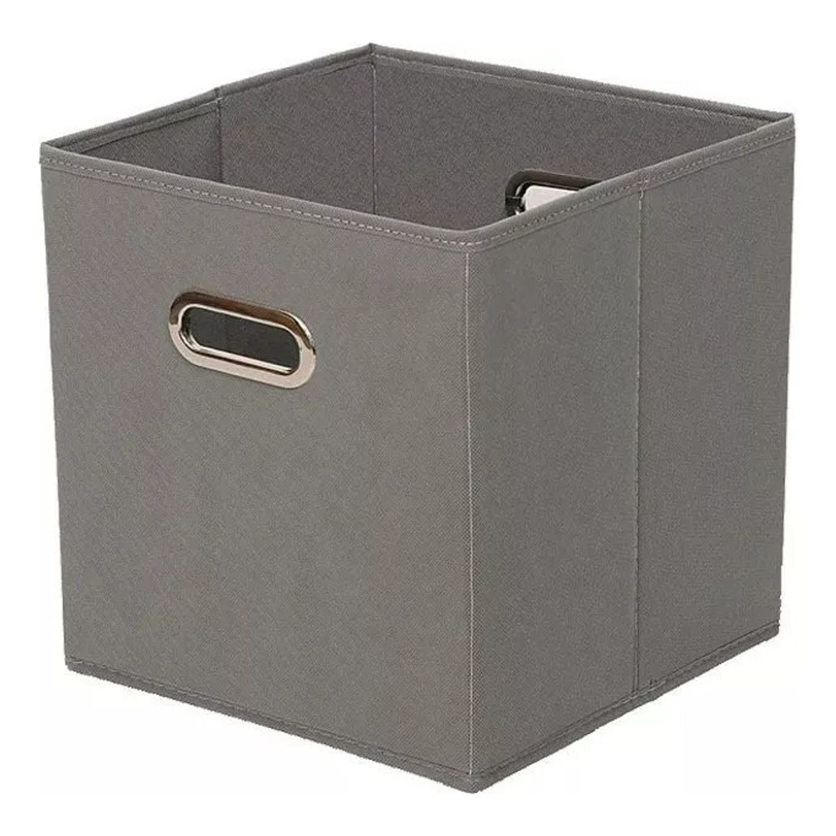 GENERICO - Set 3 Cajas Asas Organizadoras De Tela Plegables Cubos Gris - 262503 X 3