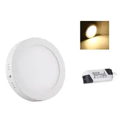 GENERICO - X4 Foco Panel Plafón Led 18w Sobrepuesto Redondo Luz Cálida
