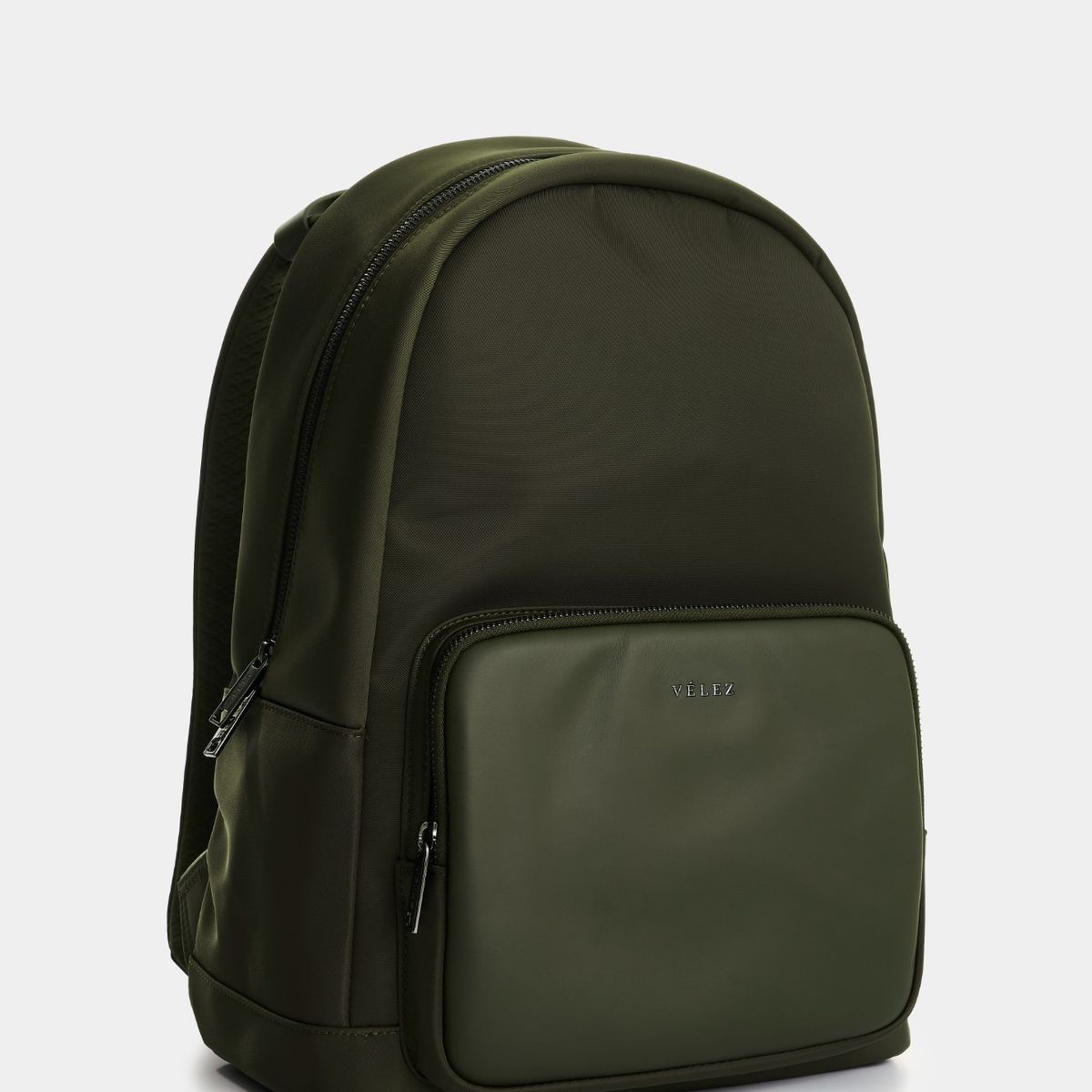 VELEZ - Vélez Mochila En Lona Y Cuero Hombre Astra Verde Oliva