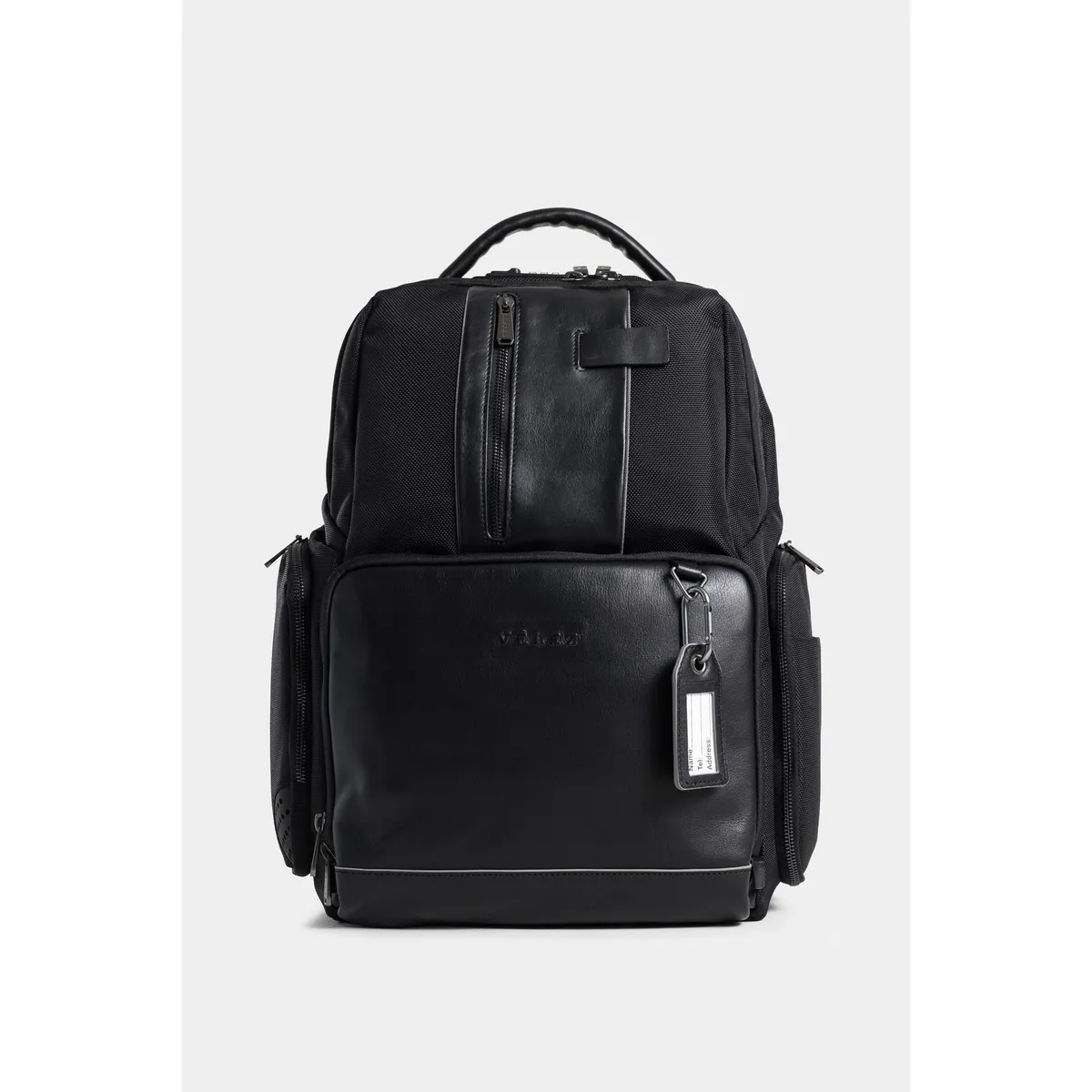 VELEZ - Mochila security de lona para hombre detalles en cuero
