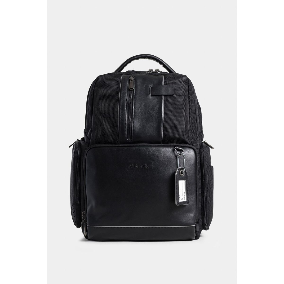 VELEZ - Mochila security de lona para hombre detalles en cuero