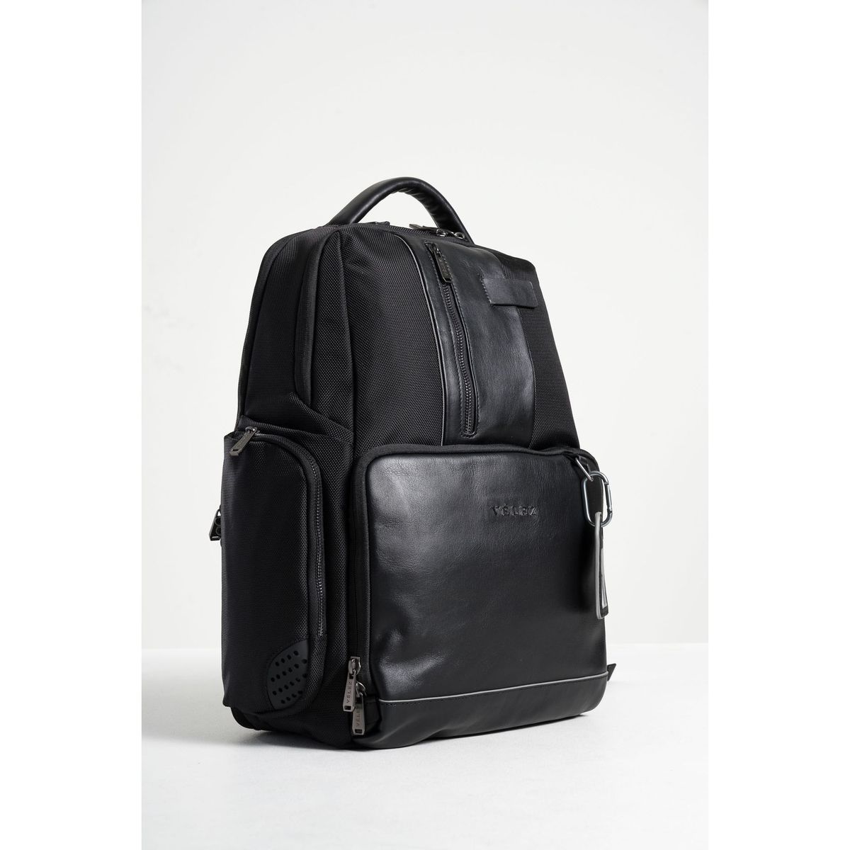 VELEZ - Mochila security de lona para hombre detalles en cuero