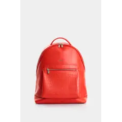 VELEZ - Vélez Mochila De Cuero Grabado Mujer Floral Rojo