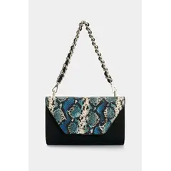 VELEZ - Vélez Cartera Cuero Folia Mujer Lili Craquelado Agua Marina