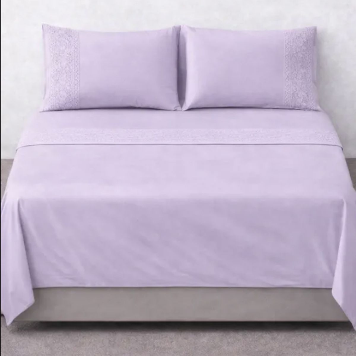 DORAL - Sabanas 2 Plazas 144 Hilos Mariane Doral Broderie Lila