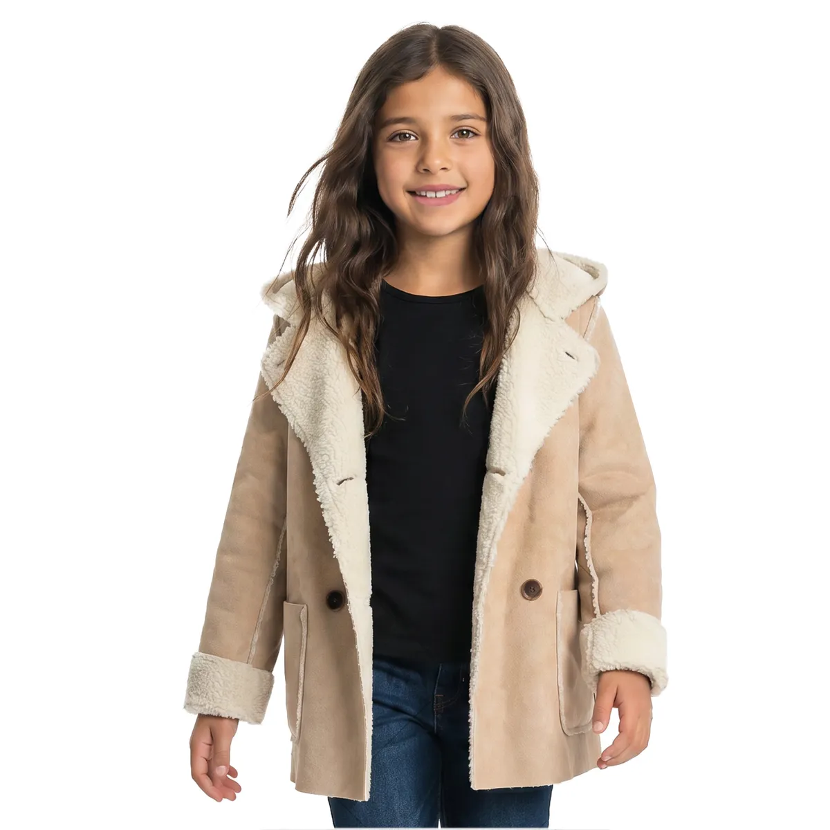 EXCEPTION - Chaqueta Tipo Gamuza Interior Chiporro Reversible Niña Exception