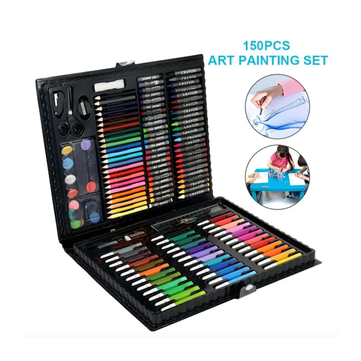 GENERICO - Set Juego de Arte con Maleta y Colores 150 piezas Multicolor
