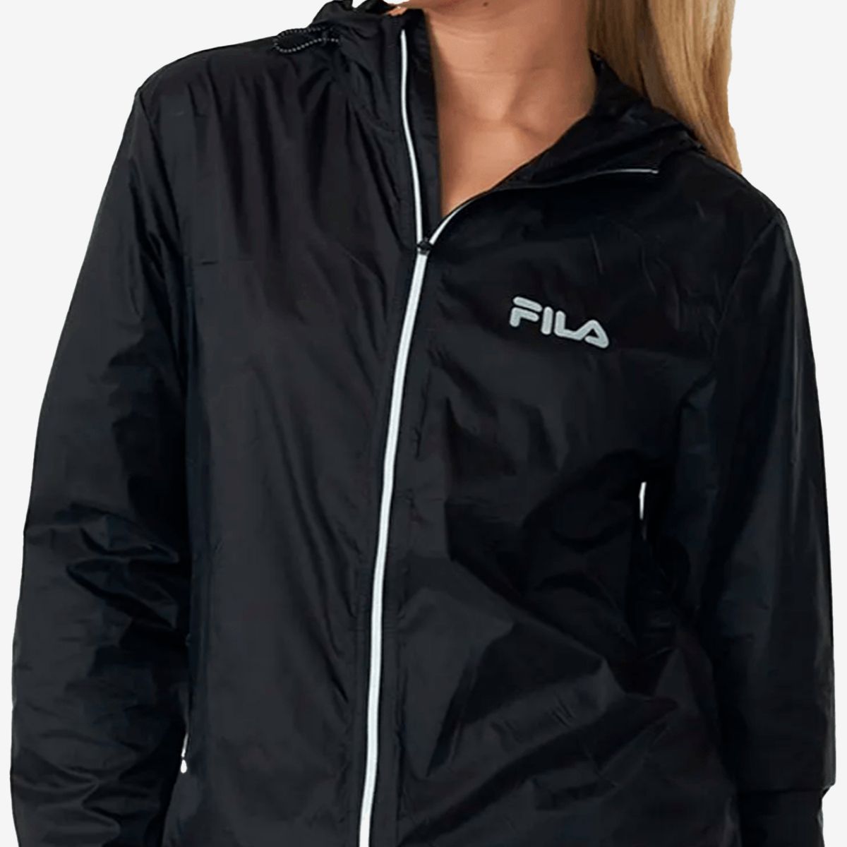 FILA - Chaqueta Fila Windbreaker Core Run II Mujer Negro