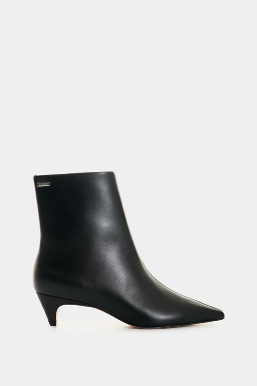 Vélez Botines De Cuero Para Mujer Lyra Negro