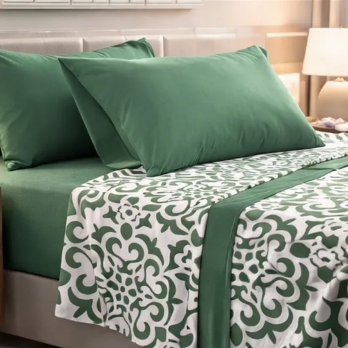 DORAL - Sabana 1.5 plaza 210 hilos COMPOSE 100% poliester Verde