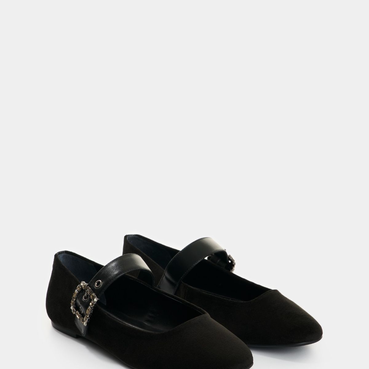 VELEZ - Vélez Baleta De Terciopelo Para Mujer Elia Negro