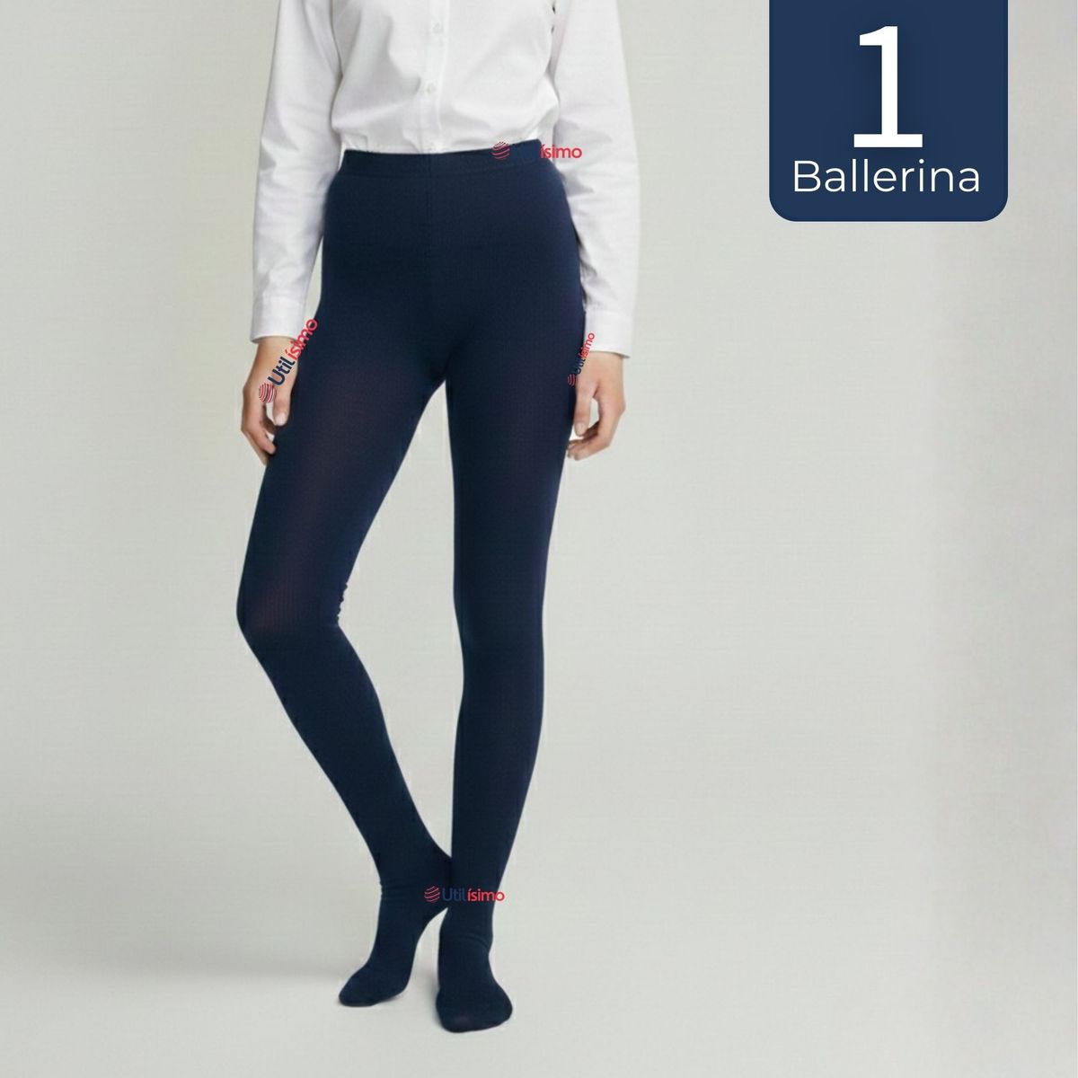 UTILISIMO - Ballerinas Escolares Niña Algodón Azul