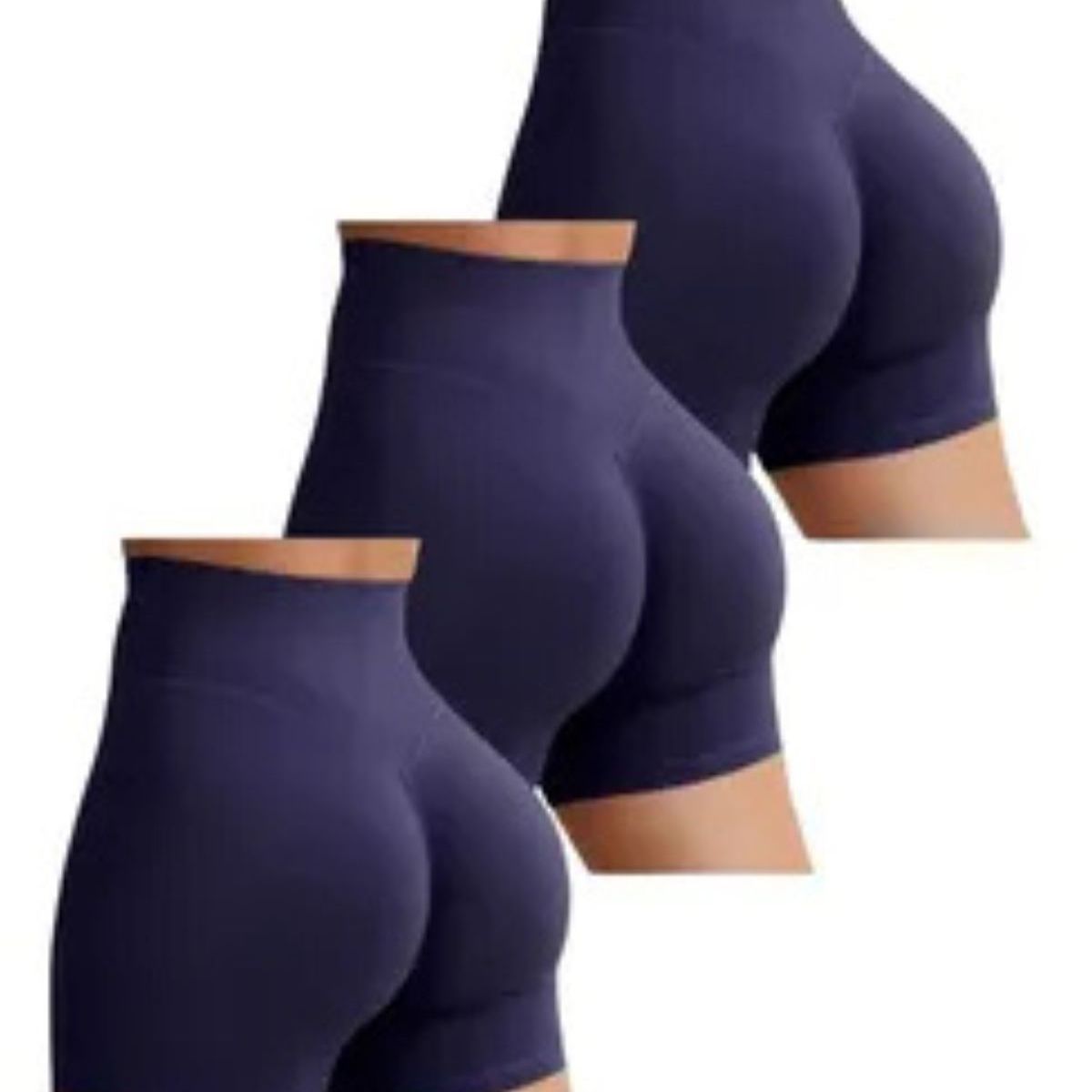LOOK SHOP - Pack 3 Short Algodón Corto. Tipo Calza, Mujer. Gym. Colegio 485