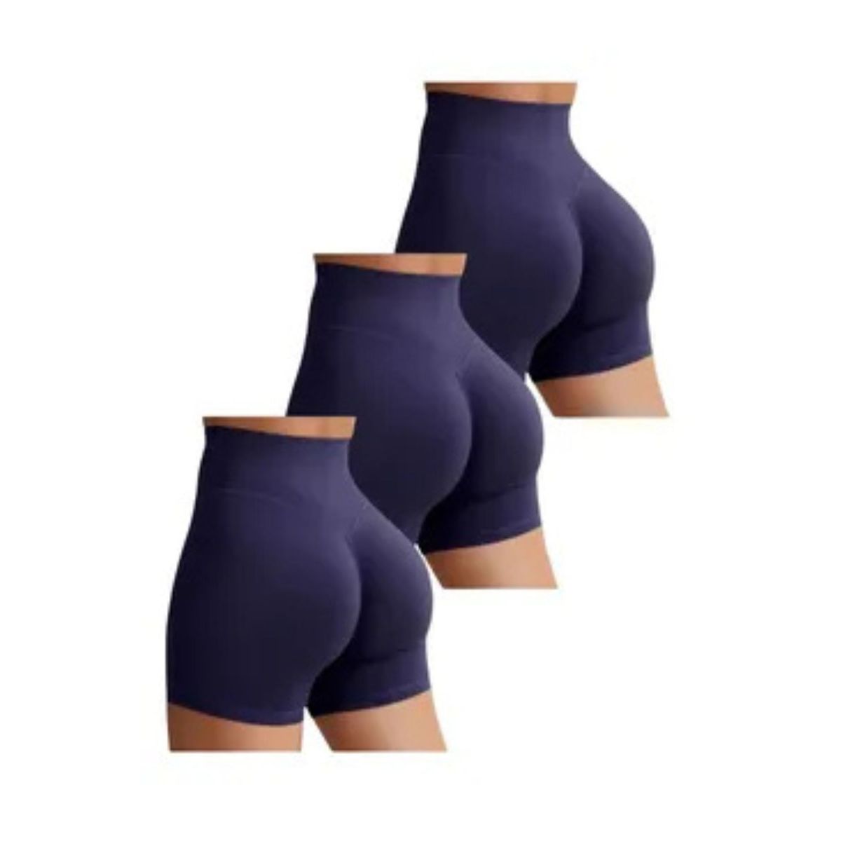LOOK SHOP - Pack 3 Short Algodón Corto. Tipo Calza, Mujer. Gym. Colegio 485