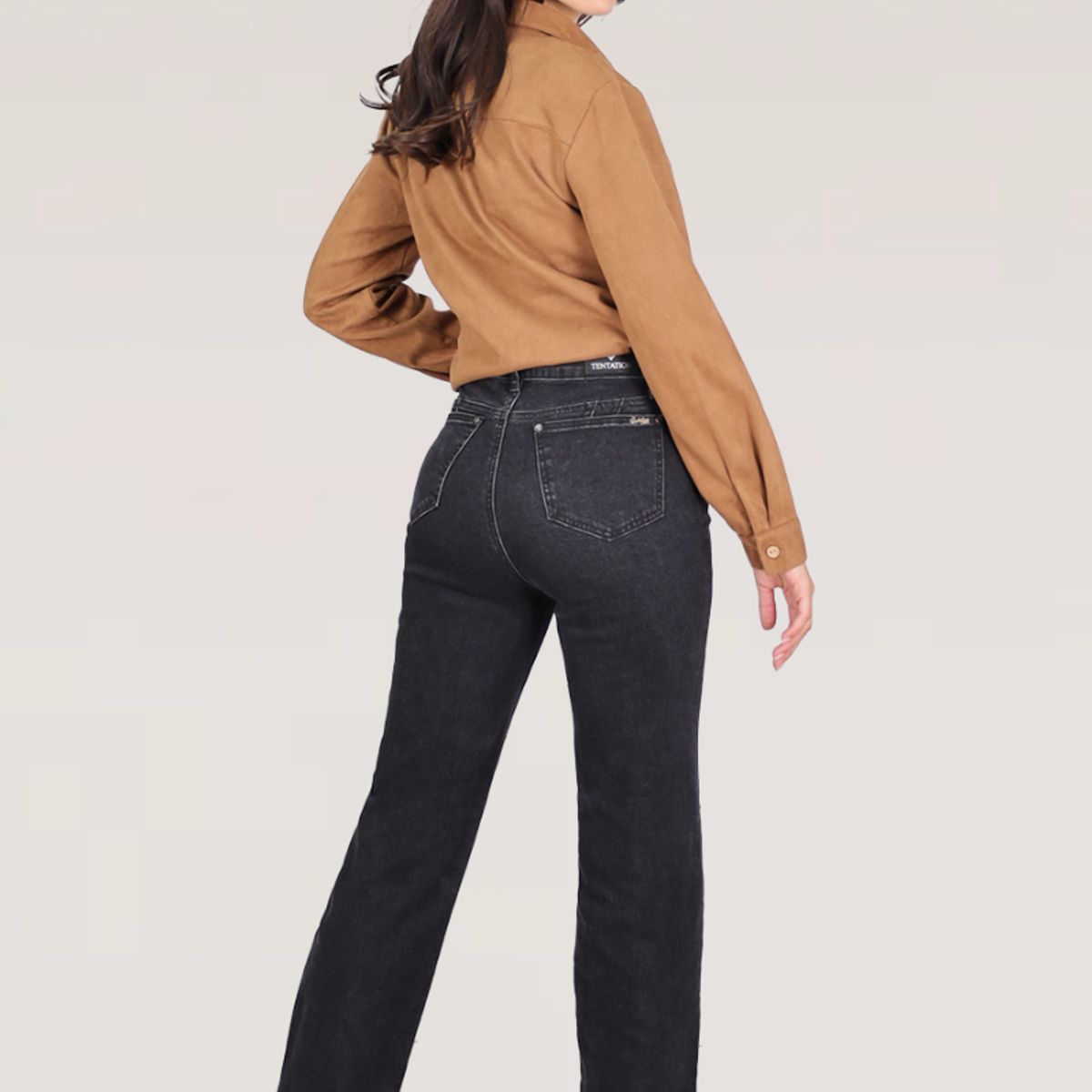 TENTATION - JEANS RECTO BORDADO T.ALTO
