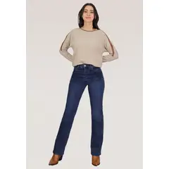 TENTATION - JEANS RECTO BORDADO T.ALTO