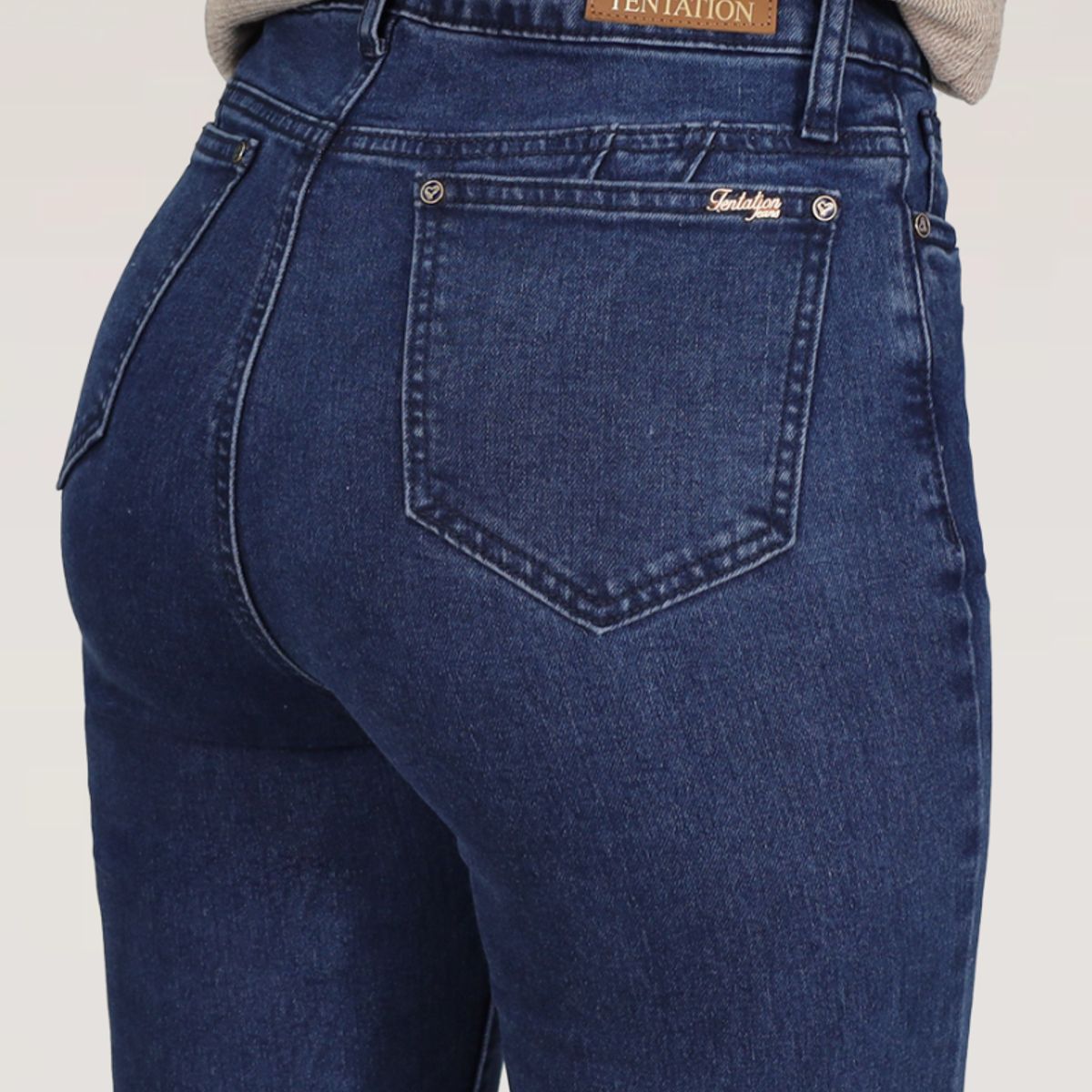 TENTATION - JEANS RECTO BORDADO T.ALTO