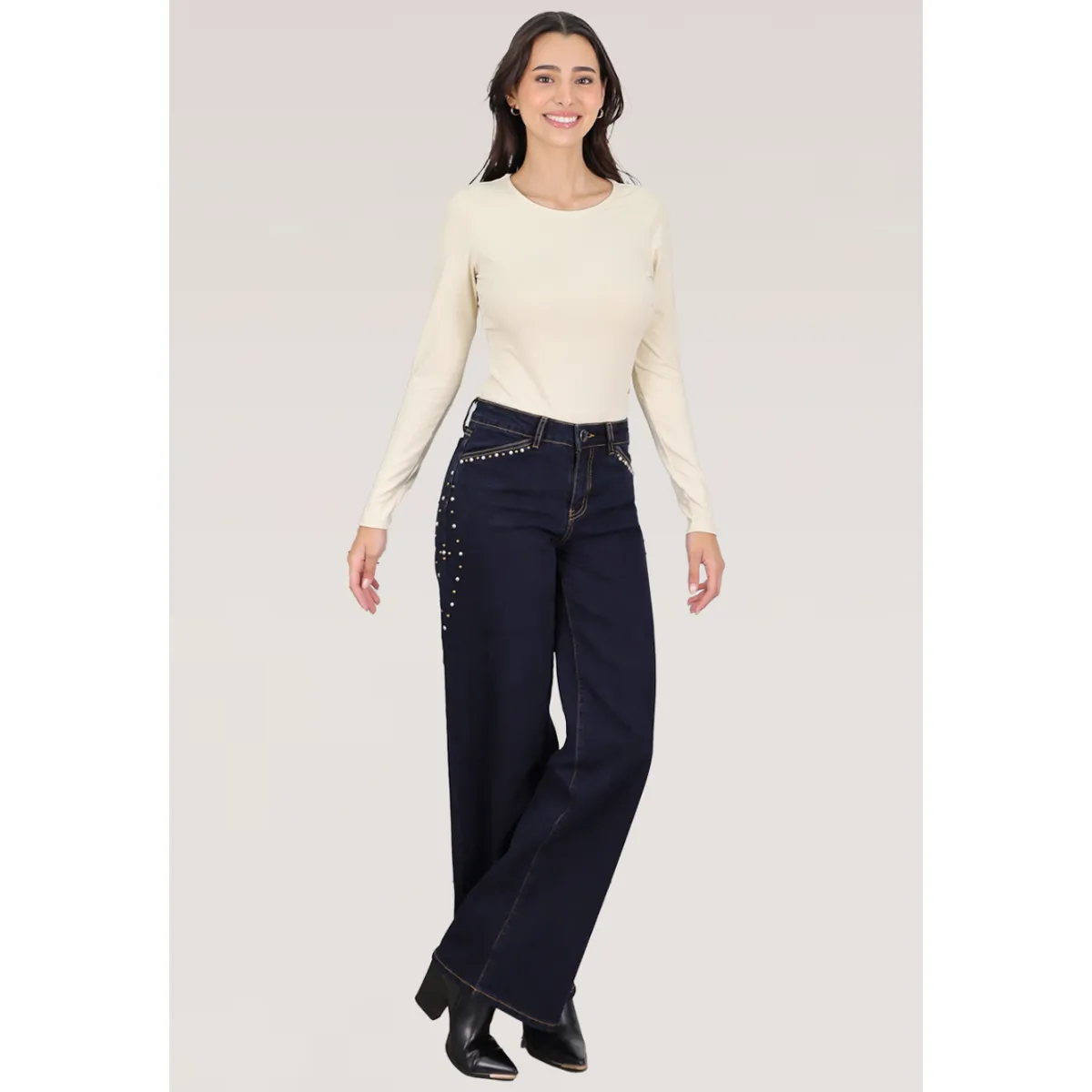 TENTATION - WIDE LEG TACHAS  TIRO MEDIO