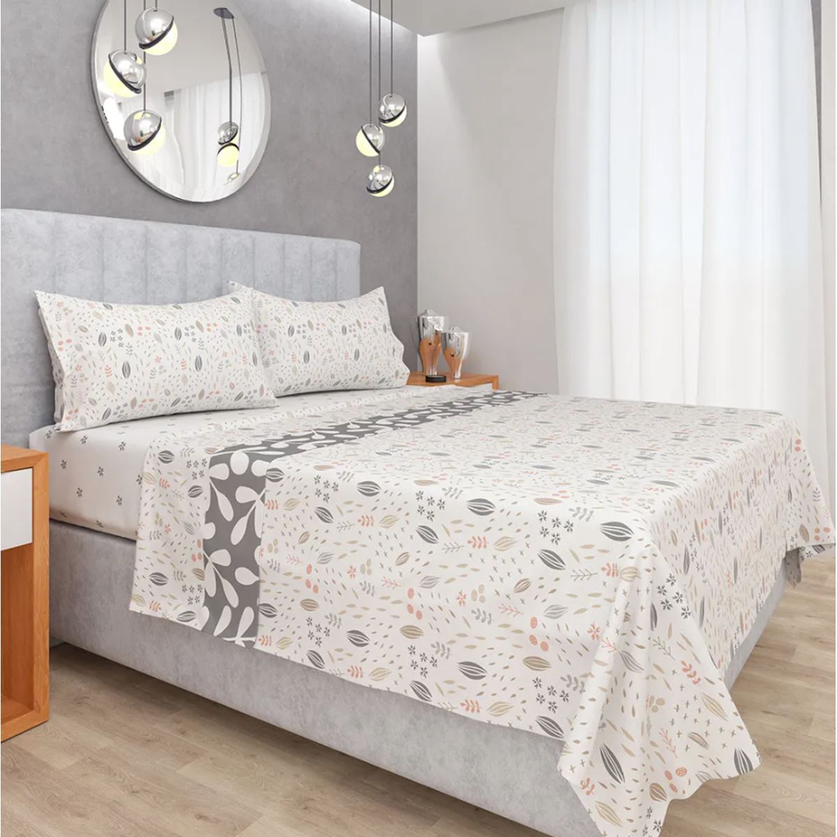 DORAL - Sabana 1.5 Plaza Premium Compose 144 Hilos ALMOND