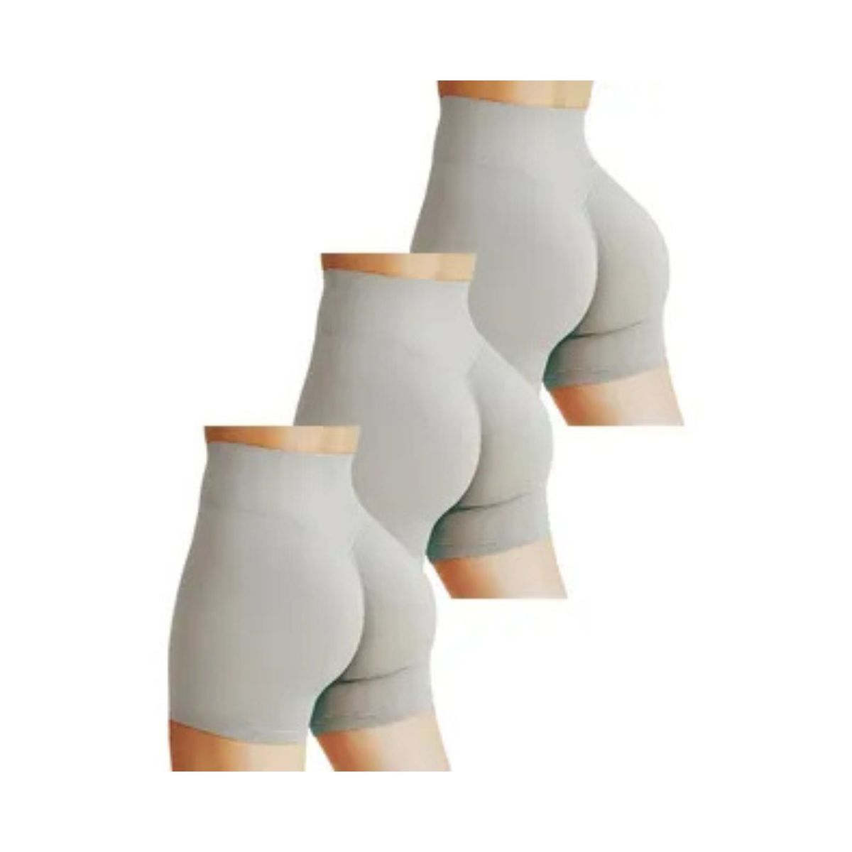 LOOK SHOP - Pack 3 Short Algodón Corto. Tipo Calza, Mujer. Gym. Colegio 485