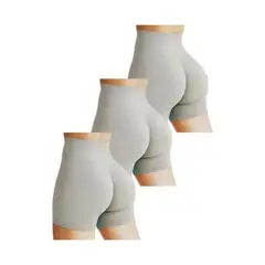 LOOK SHOP - Pack 3 Short Algodón Corto. Tipo Calza, Mujer. Gym. Colegio 485