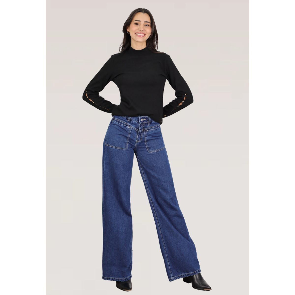 TENTATION - WIDE LEG  BOLS. PARCHE CONFORT