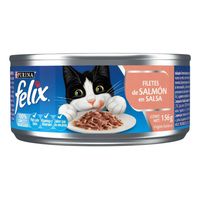 Alimento Felix Pate Gato Sabor Salmon Lata 156g