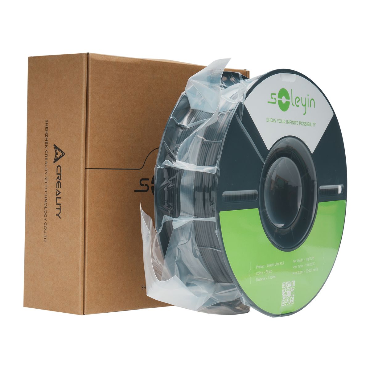 CREALITY - Filamento PLA Ultra Alta Velocidad Negro 1kg Creality