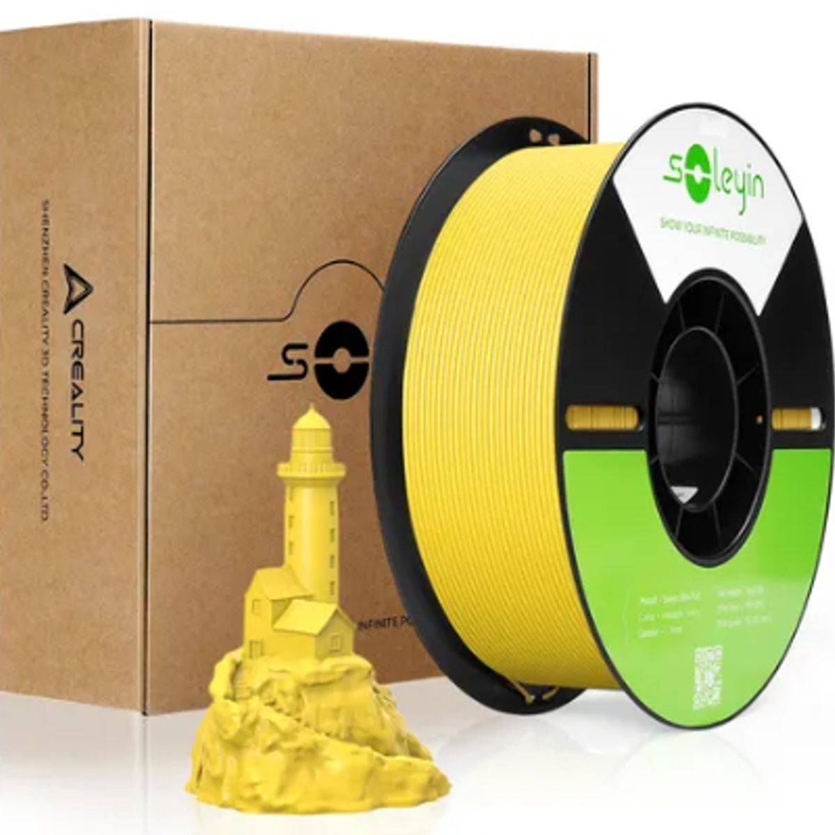 CREALITY - Filamento PLA Ultra High Speed Amarillo Piña 1kg Creality