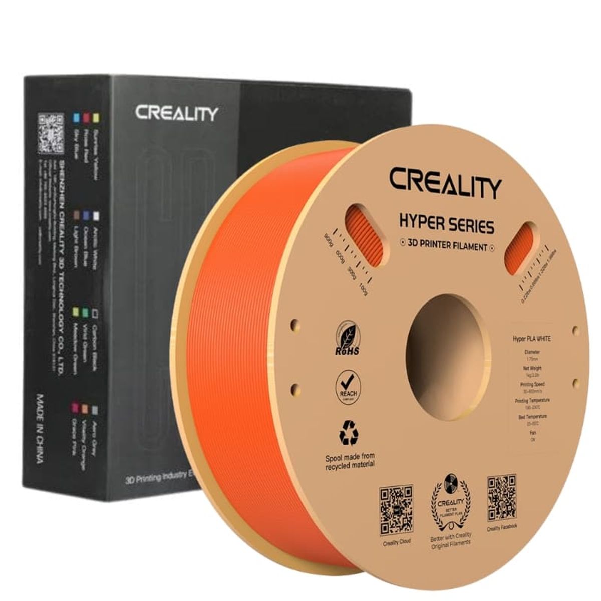 CREALITY - Filamento PLA High Speed Naranjo  1kg Creality