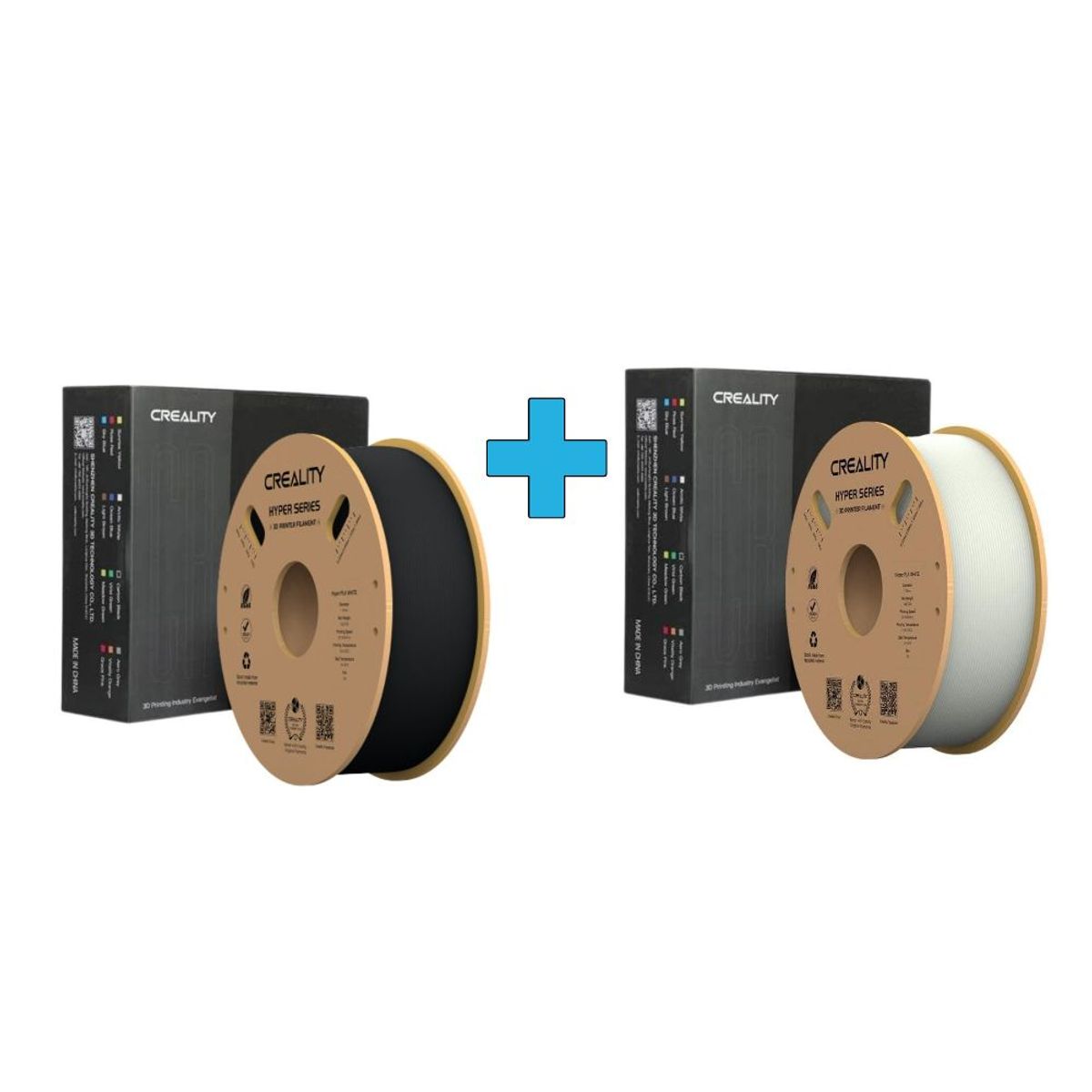 CREALITY - Pack Filamento High Speed Negro + Blanco 1kg  Creality