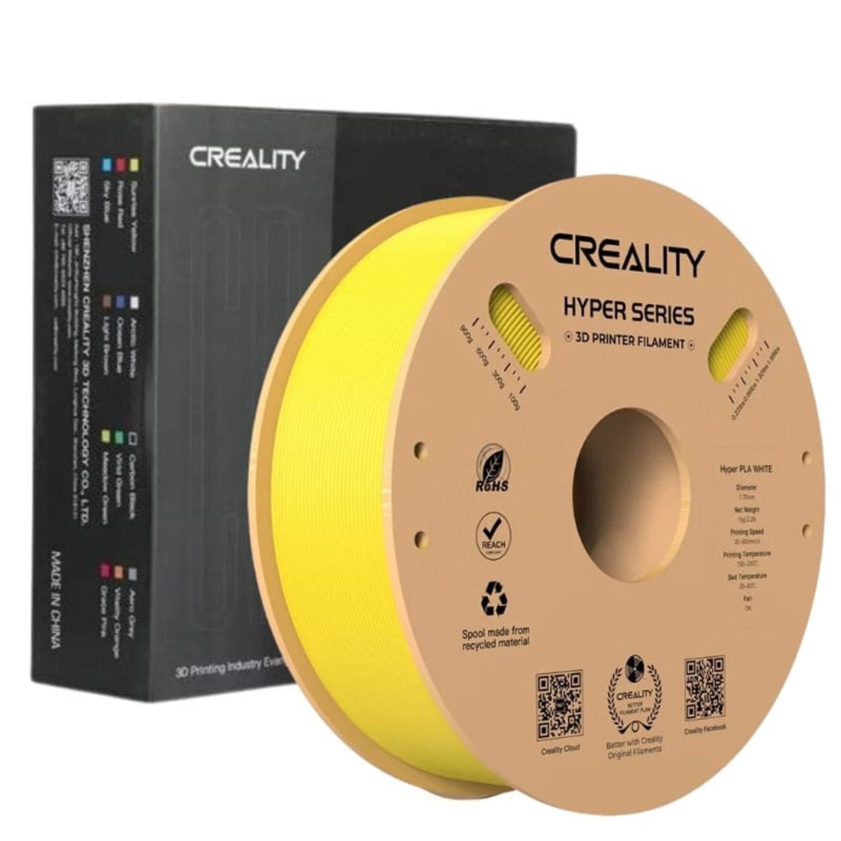 CREALITY - Filamento PLA High Speed Amarillo  1kg Creality