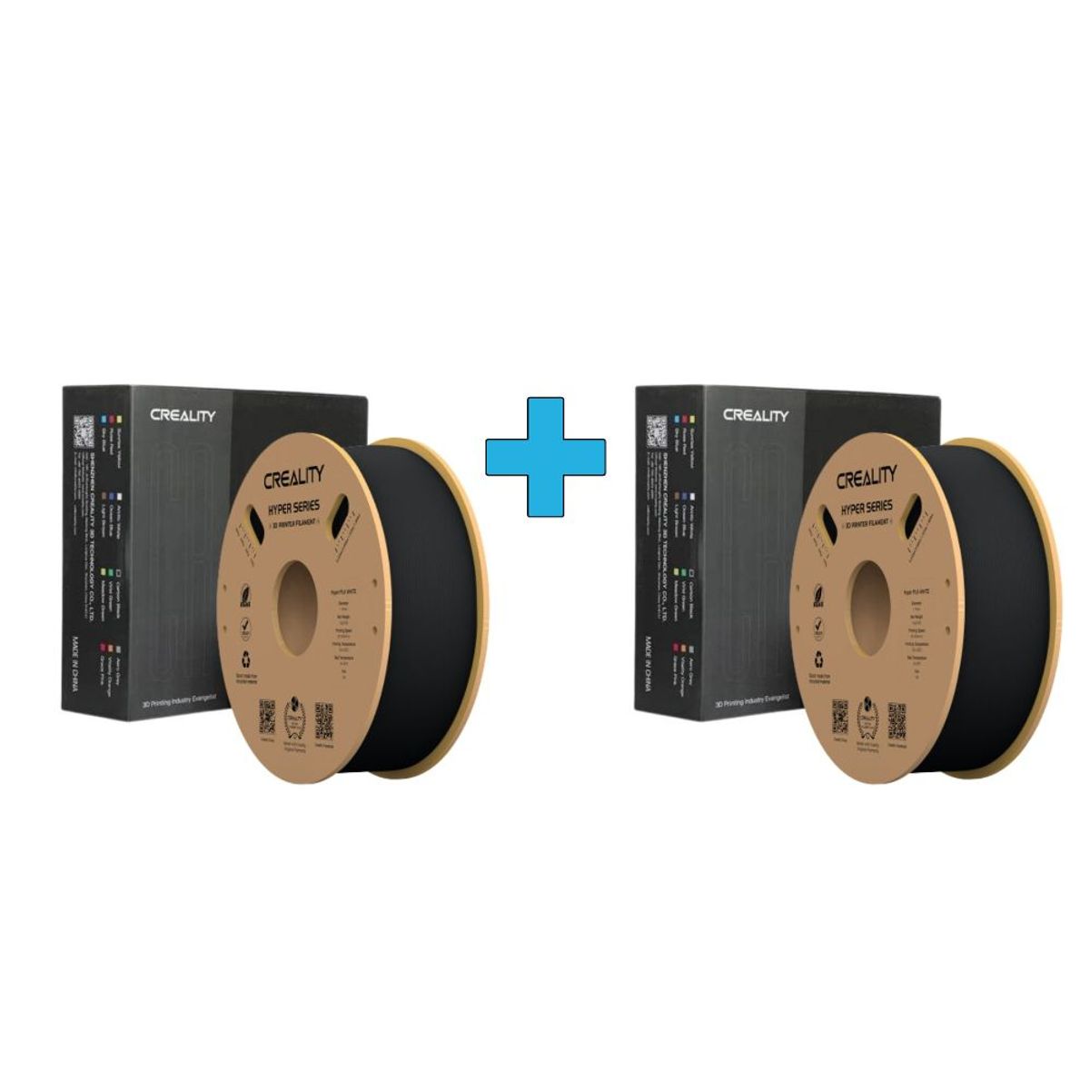 CREALITY - Pack 2 x Filamento PLA High Speed Negro 1kg Creality