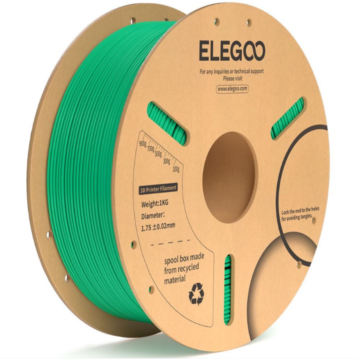 ELEGOO - Filamento PLA Verde Mar 1kg Elegoo - Filamentos