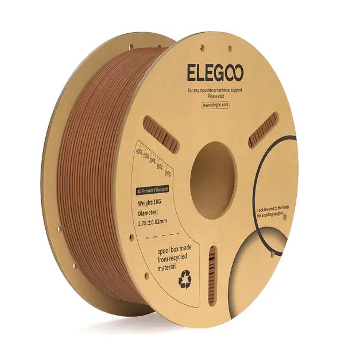 ELEGOO - Filamento PLA+ Café 1kg Elegoo - Filamentos