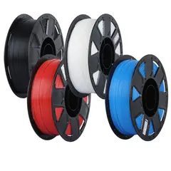 ENDER - Pack x 4 Filamentos PLA Negro, Blanco, Rojo y Azul 1kg Pack Listo - Filamentos