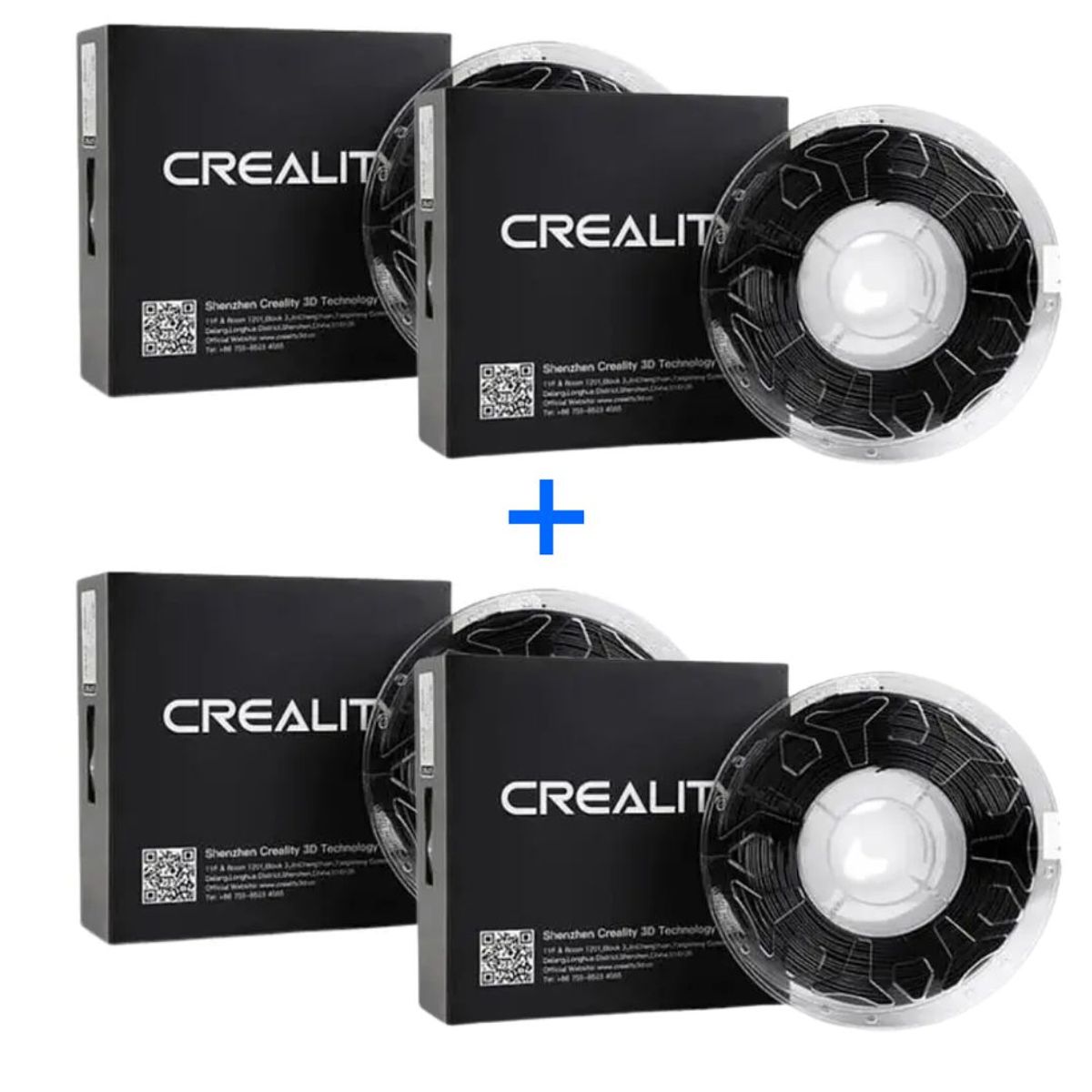 CREALITY - Pack 4 x Filamento PLA Negro 1kg Creality - Filamentos