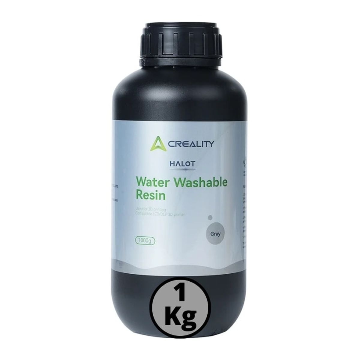 CREALITY - Resina Lavable al Agua Gris para Impresoras 3D 1000g Creality Halot - Resinas