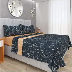 DORAL - Sabana 1.5 Plaza Premium Compose 144 Hilos NIGTHFALL