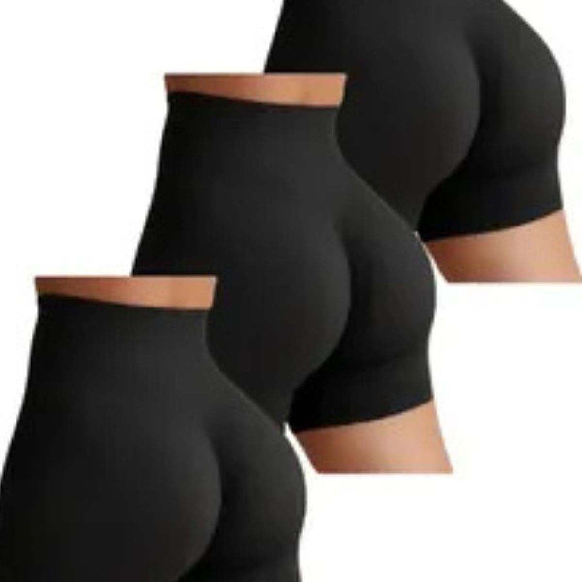 LOOK SHOP - Pack 3 Short Algodón Corto. Tipo Calza, Mujer. Gym. Colegio 485
