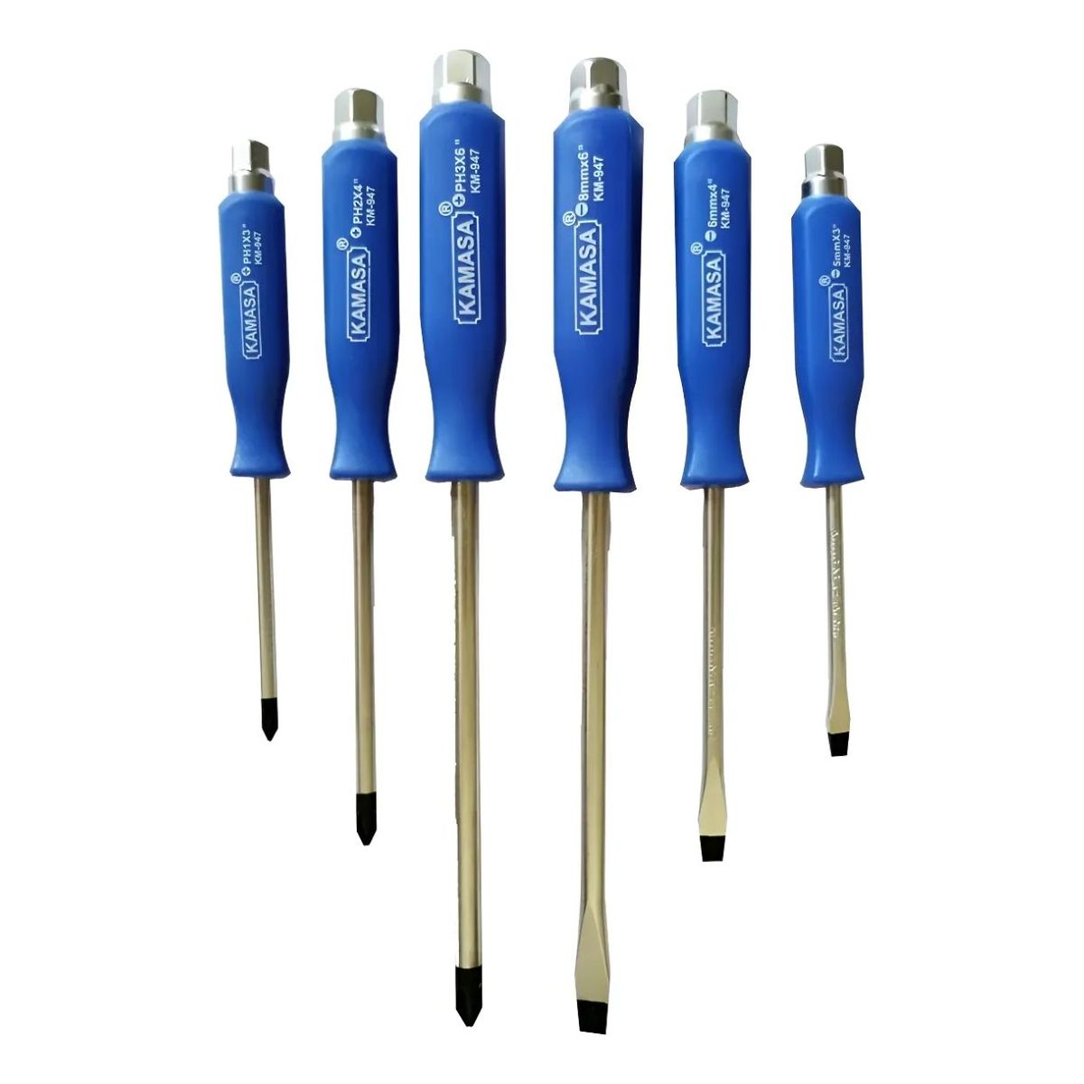 KAMASA - Set / Kit Juego Destornilladores De Golpe 6 Piezas Kamasa
